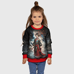 Свитшот детский Однокрылая принцесса, цвет: 3D-красный — фото 2