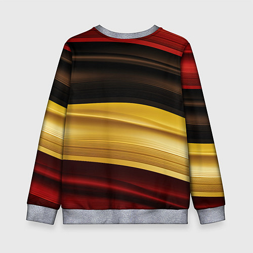 Детский свитшот Черный красный желтый цвет абстракции / 3D-Меланж – фото 2
