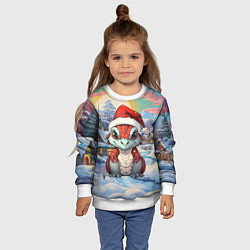 Свитшот детский Дракоша 2024 новогодний символ года, цвет: 3D-белый — фото 2