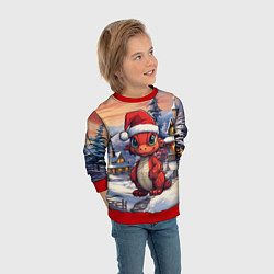 Свитшот детский Дракоша 2024 новогодний символ года, цвет: 3D-красный — фото 2