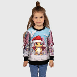 Свитшот детский Новый год 2024 символ года дракон, цвет: 3D-черный — фото 2