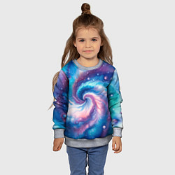 Свитшот детский Галактический тай-дай, цвет: 3D-меланж — фото 2