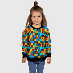 Свитшот детский Абстракция стикеры, цвет: 3D-черный — фото 2