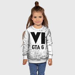 Свитшот детский GTA 6 glitch на светлом фоне, цвет: 3D-белый — фото 2