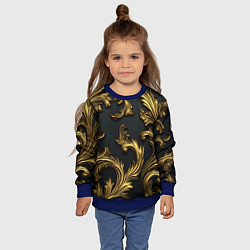 Свитшот детский Позолоченные классические объемные узоры, цвет: 3D-синий — фото 2