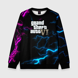 Свитшот детский Grand theft auto storm, цвет: 3D-черный