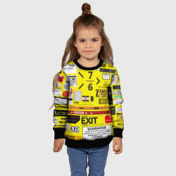 Свитшот детский Предупреждающие знаки, цвет: 3D-черный — фото 2