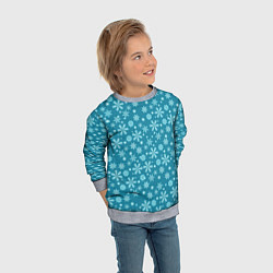 Свитшот детский Снежный новогодний паттерн, цвет: 3D-меланж — фото 2