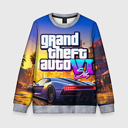 Свитшот детский Grand theft auto 6 street vice city, цвет: 3D-меланж