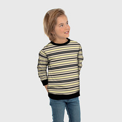 Свитшот детский Полосатый жёлто-серый, цвет: 3D-черный — фото 2