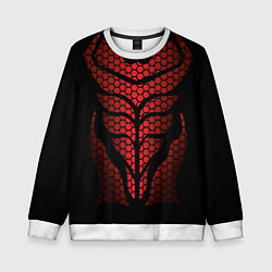 Детский свитшот Доспехи с красным отливом