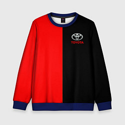 Свитшот детский Toyota car красно чёрный, цвет: 3D-синий