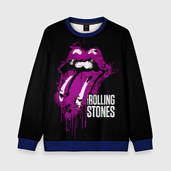 Свитшот детский The Rolling Stones - lips, цвет: 3D-синий