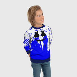 Свитшот детский Marshmello dj blue pattern music band, цвет: 3D-синий — фото 2