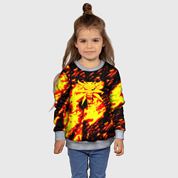 Свитшот детский Ведьмак огненное лого, цвет: 3D-меланж — фото 2
