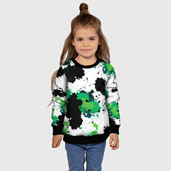 Свитшот детский Яркие брызги красок, цвет: 3D-черный — фото 2