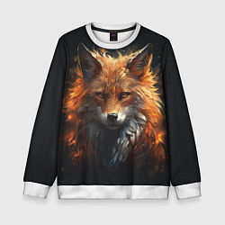 Свитшот детский Красавец лис, цвет: 3D-белый