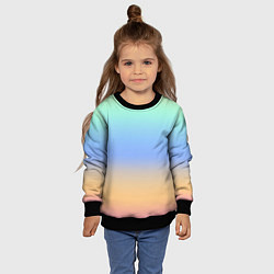 Свитшот детский Голографический цветной градиент, цвет: 3D-черный — фото 2