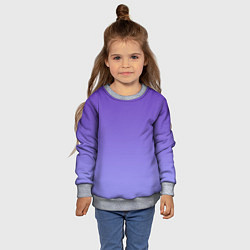 Свитшот детский Светлый фиолетовый градиент, цвет: 3D-меланж — фото 2
