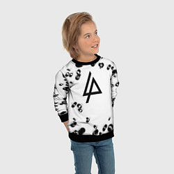 Свитшот детский Linkin park краски текстура, цвет: 3D-черный — фото 2