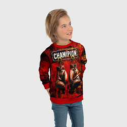 Свитшот детский Champion boxing, цвет: 3D-красный — фото 2