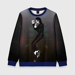 Свитшот детский Michael Jackson в прыжке, цвет: 3D-синий
