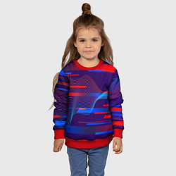 Свитшот детский Abstraction colored, цвет: 3D-красный — фото 2