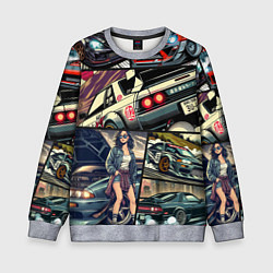 Детский свитшот Japanese cars art