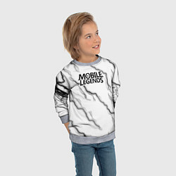 Свитшот детский Mobile legends молнии, цвет: 3D-меланж — фото 2