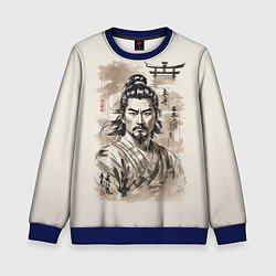 Свитшот детский Vintage samurai, цвет: 3D-синий