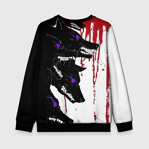 Детский свитшот Стая на охоте / 3D-Черный – фото 2