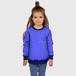 Свитшот детский Волнистый неоновый с эффектом, цвет: 3D-синий — фото 2