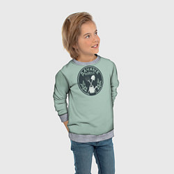 Свитшот детский Дачные войска значок, цвет: 3D-меланж — фото 2