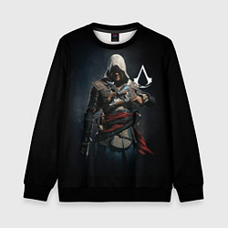 Свитшот детский Эдвард Кенуей Assassins black flag, цвет: 3D-черный