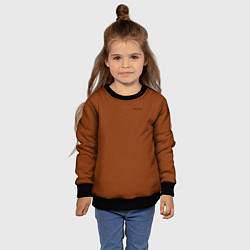 Свитшот детский Just brown однотонный, цвет: 3D-черный — фото 2