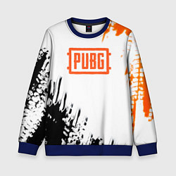 Свитшот детский PUBG краски гранж, цвет: 3D-синий