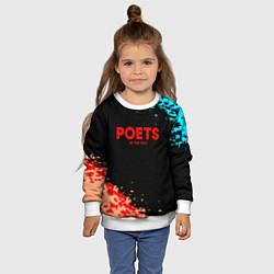Свитшот детский Poets of the fall краски брызги, цвет: 3D-белый — фото 2