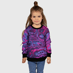 Свитшот детский Абстрактный разноцветный узор, цвет: 3D-черный — фото 2