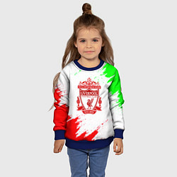 Свитшот детский Liverpool краски спорт, цвет: 3D-синий — фото 2
