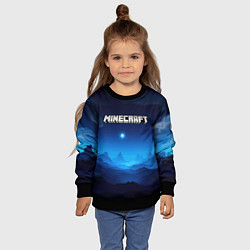 Свитшот детский Minecraft logo night, цвет: 3D-черный — фото 2