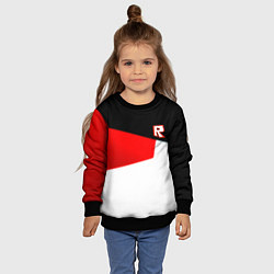 Свитшот детский Roblox текстура мобайл геометрия, цвет: 3D-черный — фото 2