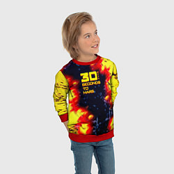Свитшот детский Thirty Seconds to Mars огненное лого, цвет: 3D-красный — фото 2