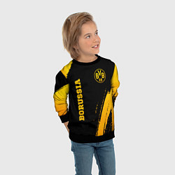 Свитшот детский Borussia - gold gradient вертикально, цвет: 3D-черный — фото 2