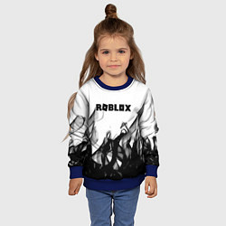 Свитшот детский Roblox flame текстура, цвет: 3D-синий — фото 2