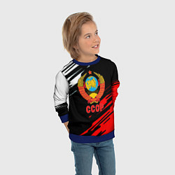 Свитшот детский СССР краски текстура, цвет: 3D-синий — фото 2