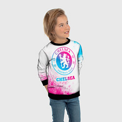 Свитшот детский Chelsea neon gradient style, цвет: 3D-черный — фото 2