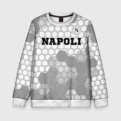 Свитшот детский Napoli sport на светлом фоне посередине, цвет: 3D-белый