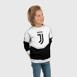 Свитшот детский Juventus black geometry sport, цвет: 3D-белый — фото 2