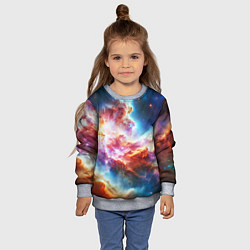 Свитшот детский The cosmic nebula, цвет: 3D-меланж — фото 2