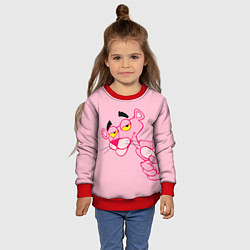Свитшот детский Розовая пантера, цвет: 3D-красный — фото 2